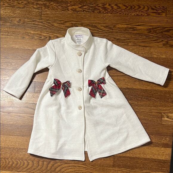 Blueberi Boulevard White Kids Jacket Christmas Size 6X - Picture 1 of 7